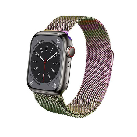 Crong Milano Steel - Řemínek z nerezové oceli pro Apple Watch 38/40/41 mm (duhový)