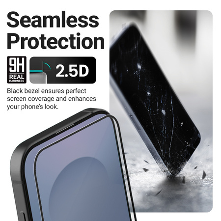 Crong 3D Armor Glass Lite - Vidrio templado con pegamento completo para Samsung Galaxy S25