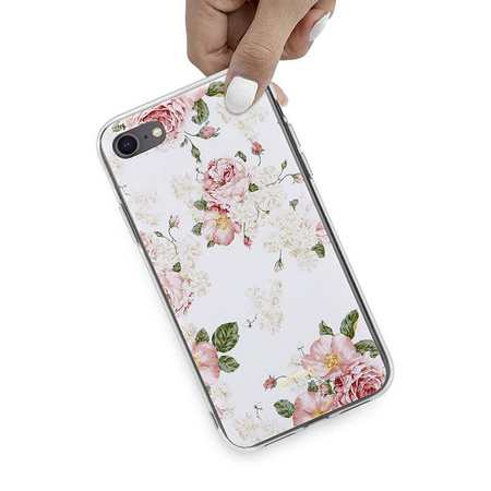 Etui Crong Flower do iPhone SE 2022 / 2020 / 8 Kolorowe Kwiaty Kobiece 02
