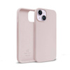 Etui Crong Color Cover do iPhone 14 / 13 Silikon Piaskowy Róż z Mikrofibrą
