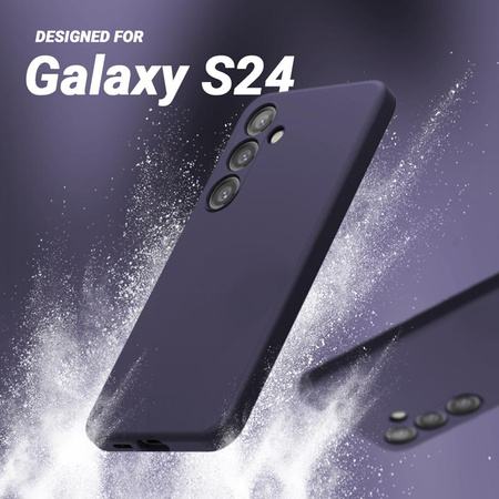 Etui do Samsung Galaxy S24 Crong Color Cover Silikonowy Case Ochronny Fioletowy