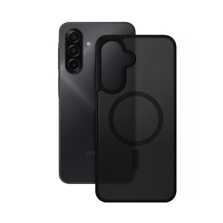 Crong Hybrid Matte Magnetic - MagSafe калъф за Samsung Galaxy A17 (черен)