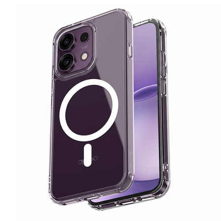 Etui CRONG Hybrid Clear Magnetic MagSafe do OPPO Reno16 F 5G przezroczyste