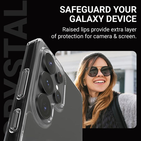 Crong Crystal Shield Magnetic - Funda para Samsung Galaxy S25 Ultra MagSafe (Transparente)