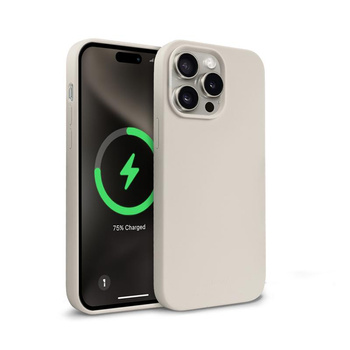 Μαγνητική θήκη Crong Color Cover - iPhone 15 Pro MagSafe Case (πέτρινο μπεζ)