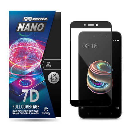 Szkło Hybrydowe do Xiaomi Redmi 5A Crong 7D Nano Flexible Glass 9H Ochronne na Cały Ekran