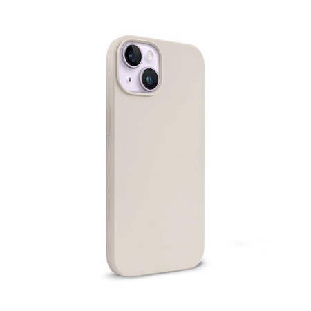 Etui Crong Color Cover do iPhone 14 Plus Silikon Kamienny Beż z Mikrofibrą