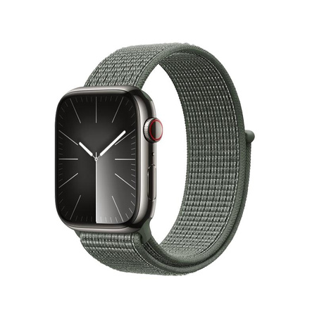 Crong Nylon - Sportovní řemínek pro Apple Watch 38/40/41/42 mm (vojensky zelený)