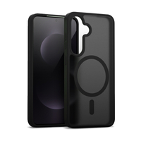 Crong Hybrid Matte Magnetic - kryt MagSafe pro Samsung Galaxy S24 FE (černý)