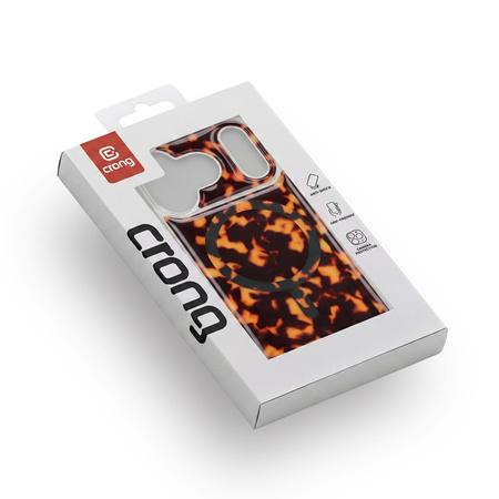 Etui Crong Deluxe MAG Cover do iPhone 17 Pro Max MagSafe Tortoise Brązowe Kobiece