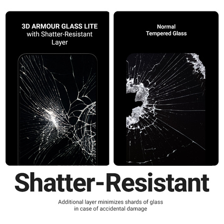 Crong 3D Armor Glass Lite - Vidrio templado con pegamento completo para Samsung Galaxy A16/A17/A26