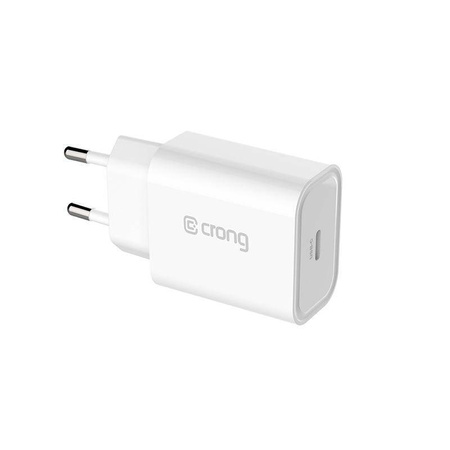 Crong USB-C Reiseladegerät - USB-C Power Delivery 20W Netzladegerät (weiß)