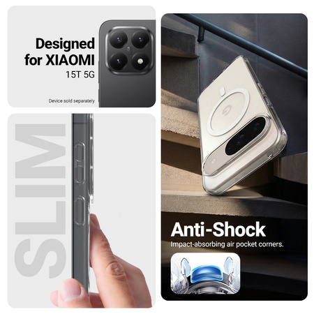 Crong Hybrid Clear Magnetic - Xiaomi 15T MagSafe Hülle (transparent)