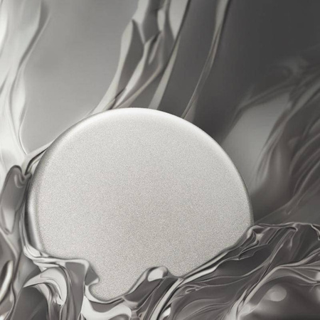 Crong MagSpot Kabelloses Ladegerät – Induktives 15-W-Ladegerät mit MagSafe-Technologie aus Aluminium (Silberweiß)