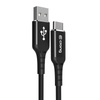 Crong Armor Link - USB-C to USB-A 60W Braided Cable Power Delivery Fast Charging 150cm (black)