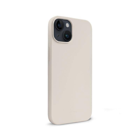 Etui Crong Color Cover do iPhone 14 Plus Silikon Kamienny Beż z Mikrofibrą