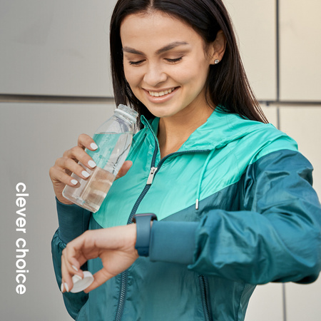 Crong Liquid - Apple Watch szíj 44/45/46/49 mm (Sötétkék)