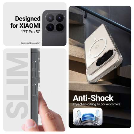 Crong Hybrid Clear Magnetic - MagSafe Xiaomi 17T Pro Case (прозрачен)
