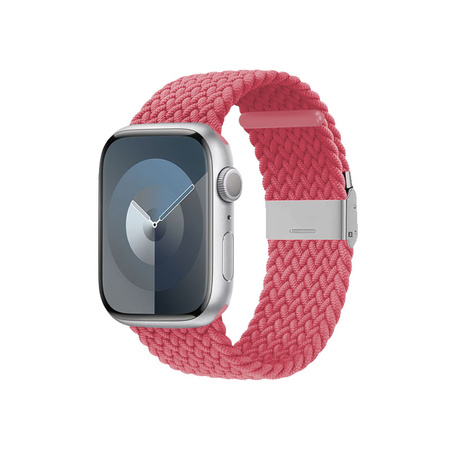 Crong Wave Band - Pleciony pasek do Apple Watch 38/40/41 mm (różowy)