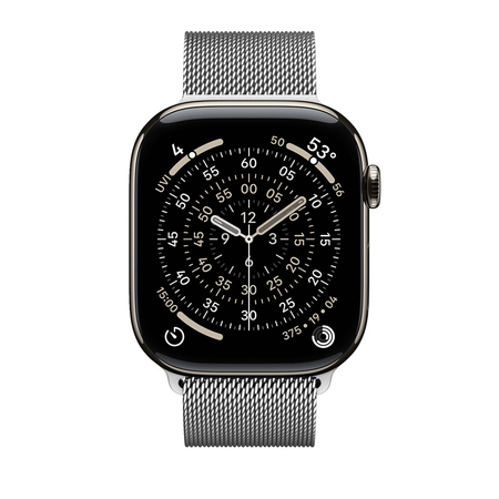 Bransoleta Crong Milano Steel do Apple Watch 49/46/45/44 mm Srebrna Pasek