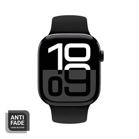 Pasek Crong Liquid do Apple Watch 42/41/40/38 mm Czarny Silikonowy