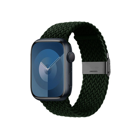 Crong Wave Band - Pletený řemínek pro Apple Watch 38/40/41 mm (zelený)