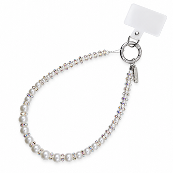 Crong Telefonanhänger - Lanyard-Telefonanhänger (Silberperlen)