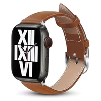 Crong Noble Band - Natural leather strap for Apple Watch 42/44/45/49 mm (Mokka)