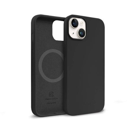 Crong Color Cover Magnetic - Silikonhülle für iPhone 14 (schwarz)