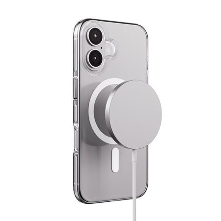 Crong Clear MAG Pro - Custodia MagSafe per iPhone 16 (trasparente)