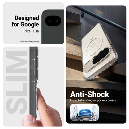 Crong Hybrid Clear Magnetic - MagSafe Case Google Pixel 10a (Clear)