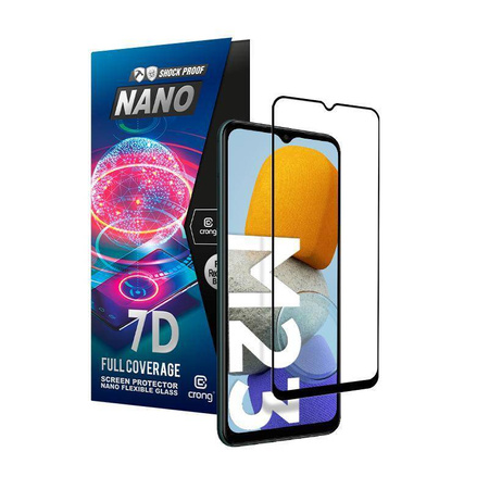 Crong 7D Nano Flexible Glass - 9H hybridní sklo pro celý displej telefonu Samsung Galaxy M23 5G