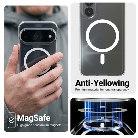 Etui Crong Hybrid Clear Magnetic do Google Pixel 11 Pro MagSafe Przezroczyste