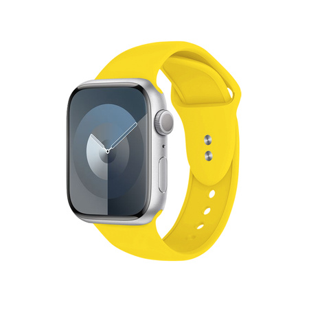 Pasek Crong Liquid do Apple Watch 42/41/40/38 mm Żółty Silikonowy