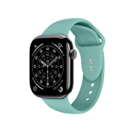 Pasek Crong Liquid do Apple Watch 42/41/40/38 mm Turkusowy Silikonowy