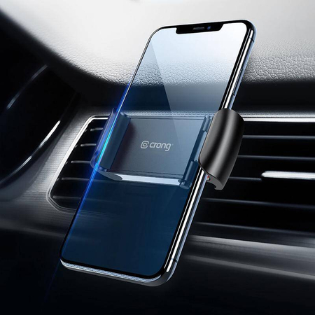Uchwyt Samochodowy do Telefonu na Kratkę Nawiewu Crong Universal Smart Car Holder Uniwersalny Czarny
