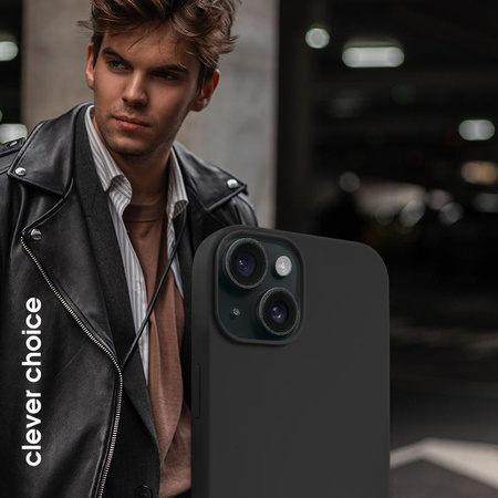 Crong Color Cover - iPhone 15 Hülle (Schwarz)