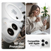 Crong Hybrid Matte Magnetic - MagSafe калъф за iPhone 17 Pro (бял)