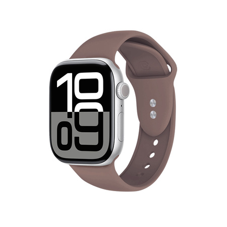 Pasek Crong Liquid do Apple Watch 49/46/45/44 mm Brązowy Silikonowy