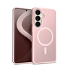 Crong Hybrid Matte Magnetic - MagSafe калъф за Samsung Galaxy S26 (розов)