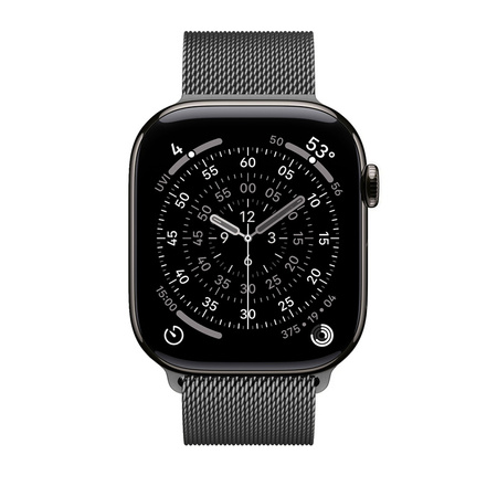 Crong Milano Steel - Edelstahlarmband für Apple Watch 38/40/41/42 mm (Graphit)