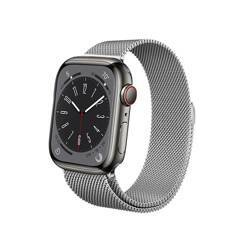 Crong Milano Steel - Stainless Steel Strap for Apple Watch 42/44/45/49 mm (silver)