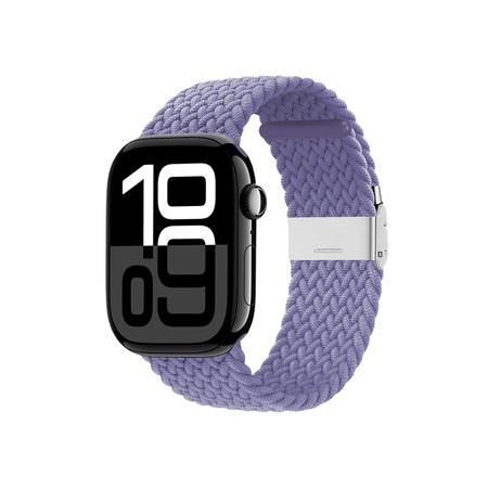 Crong Wave Band – Pleciony pasek do Apple Watch 38/40/41/42 mm (fioletowy)