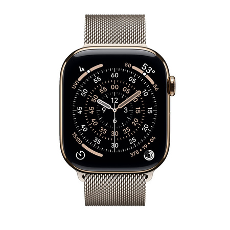 Crong Milano Steel – řemínek z nerezové oceli pro Apple Watch 38/40/41/42 mm (šampaňské)
