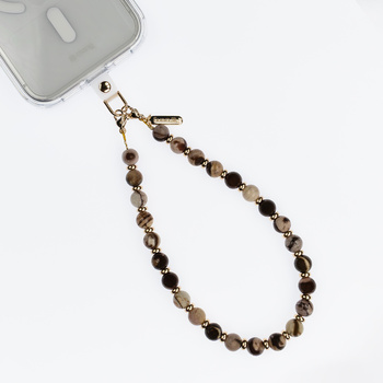 Crong Phone Charm - Lanyard Phone Pendant (Brown Agate)