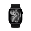 Crong Wave Band - Pletený řemínek pro Apple Watch 38/40/41/42 mm (černý)