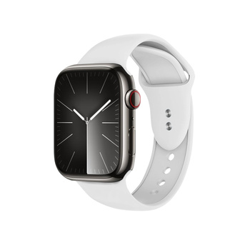 Crong Liquid - Řemínek pro Apple Watch 42/44/45/49 mm (bílý)