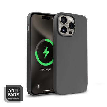 Crong Color Cover Magnetic - Silikon Case mit MagSafe für iPhone 15 Pro Max (titan)