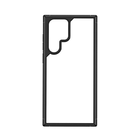 Etui Przezroczyste do Samsung Galaxy S22 Ultra Crong Hybrid Clear Cover Case z Czarną Ramką