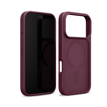 Crong Hybrid Matte Magnetic - MagSafe iPhone 18 Pro Max / 17 Pro Max tok (bordó)